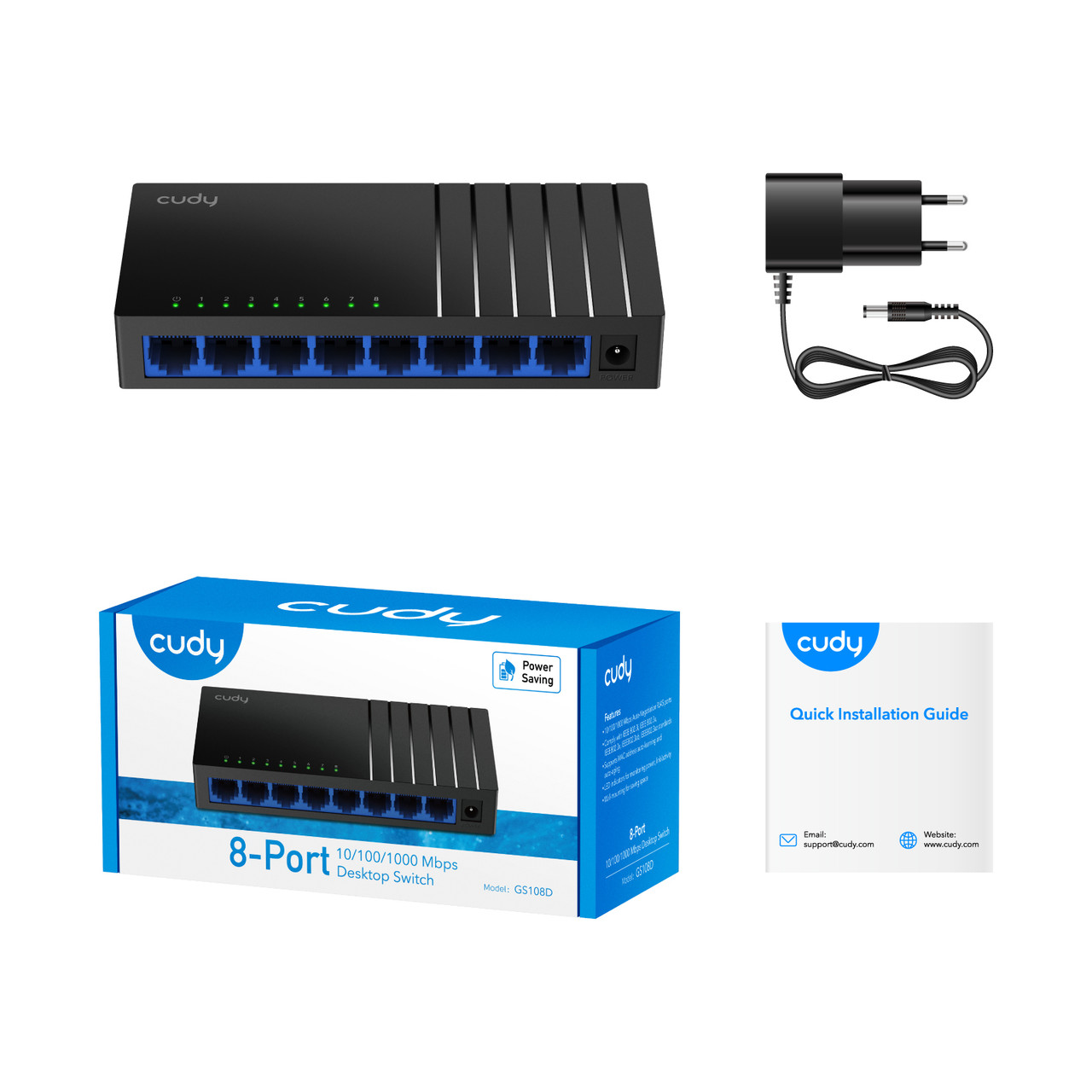 Cudy 8-Port Gigabit Desktop Switch | GS108D