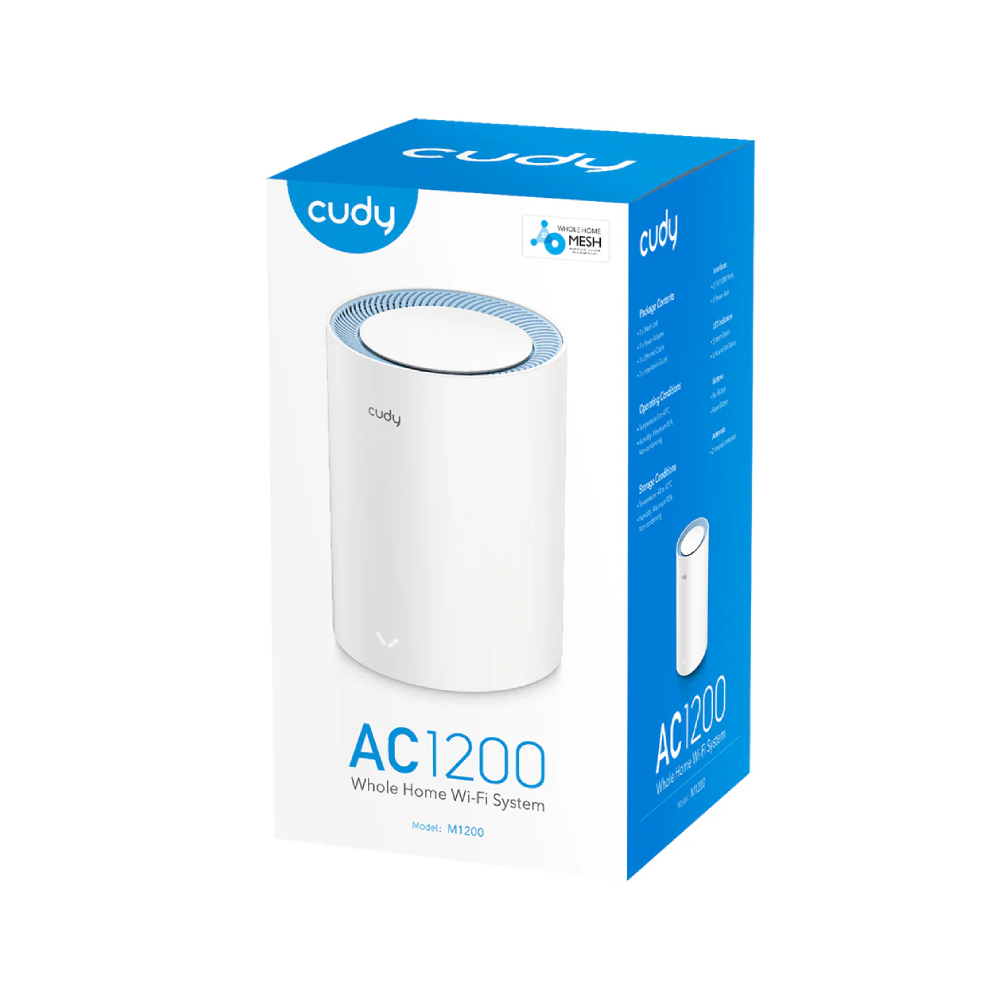 CUDY AC1200 Gigabit Whole Wi-fi Mesh System - 1 Pack | M1200